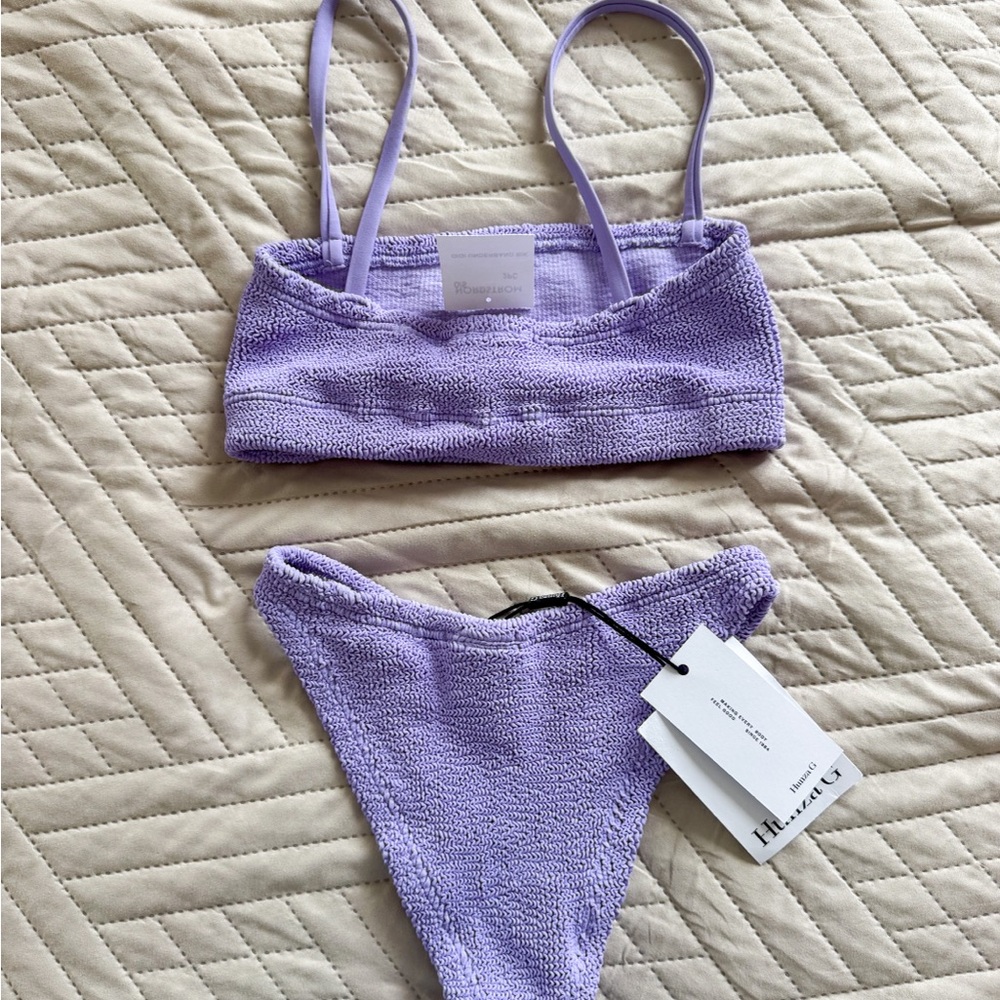 Hunza G lilac Gigi Bikini Set - Two Piece Swimwear - Picture 4 of 6